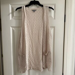 Rubbish Cream Crochet Knit Vest